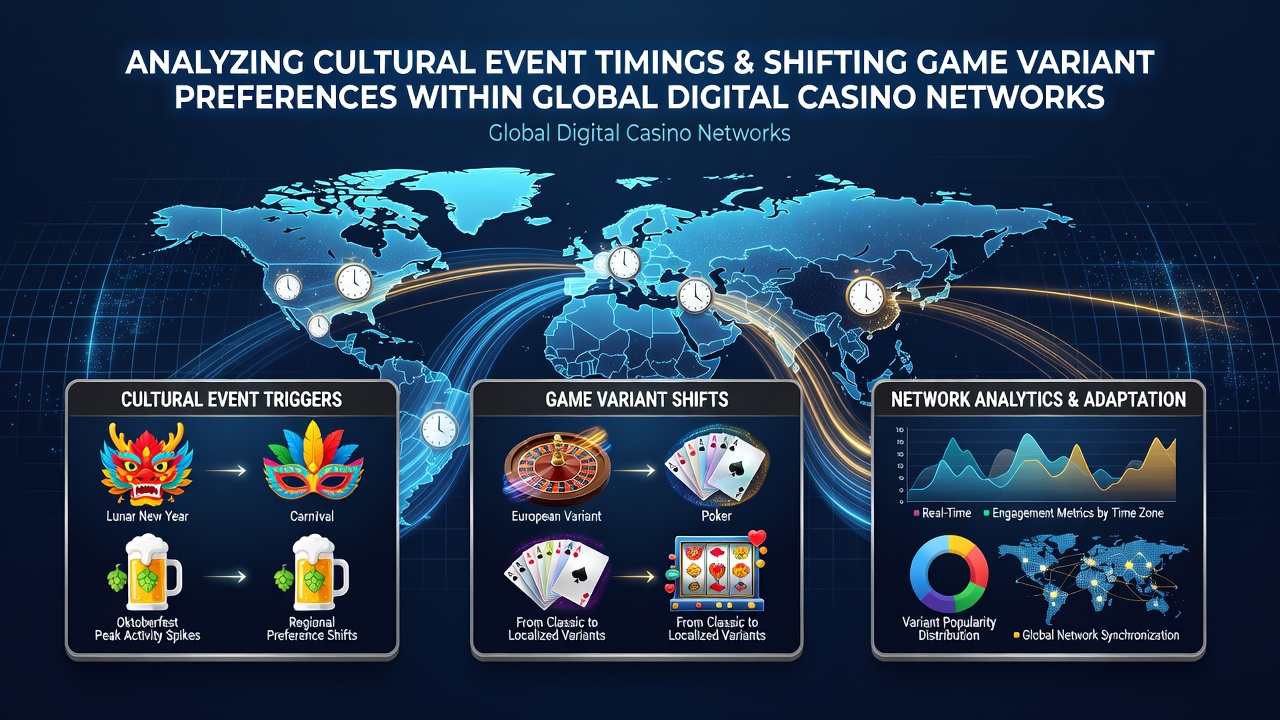 Global digital casino networks showing player activity patterns during major cultural festivals and holidays