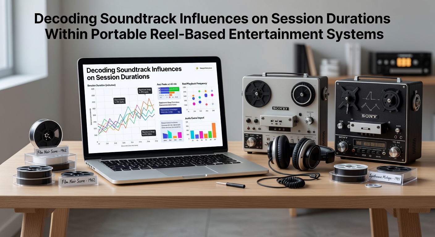 Portable reel-based entertainment device showing audio waveform overlays on slot interface