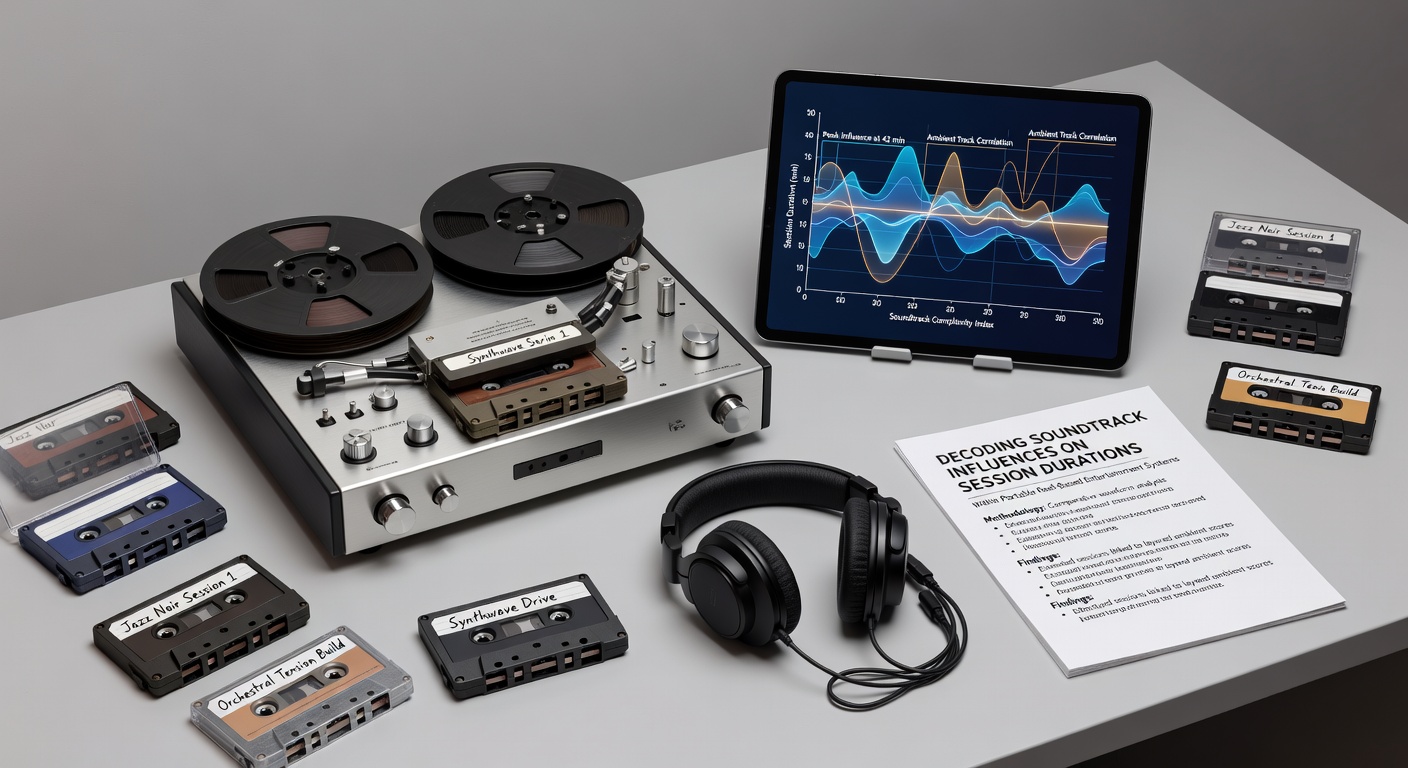 Research graph illustrating soundtrack tempo effects on portable reel session lengths