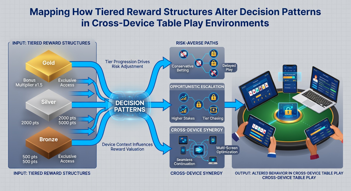 Analytics chart displaying how tier progression influences betting behaviors in cross-device table environments during 2026