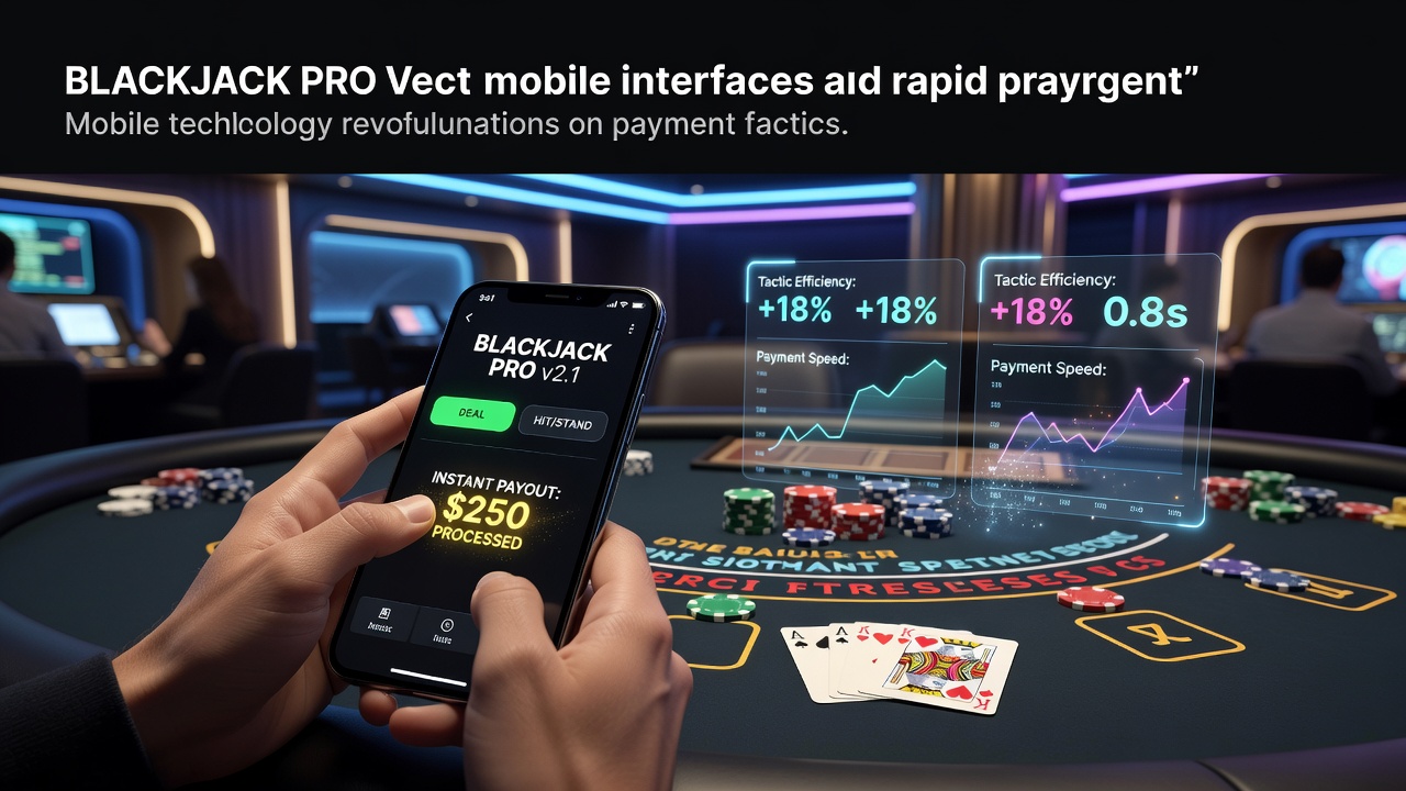 Mobile blackjack interface displaying rapid payment options and strategy adjustments during live dealer sessions