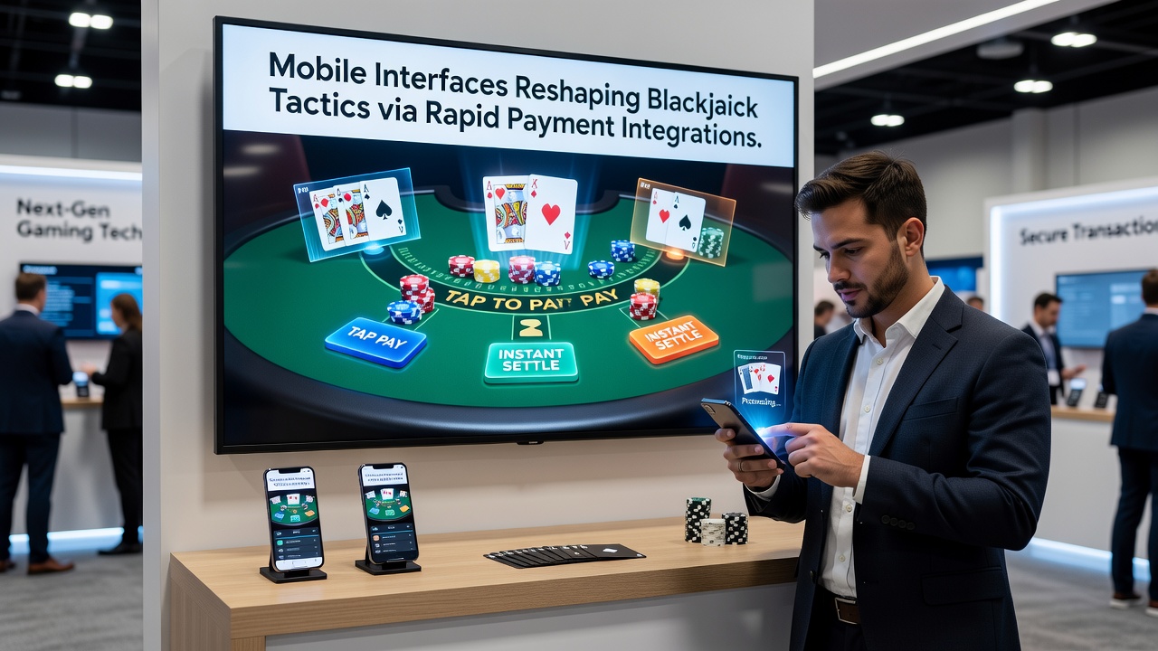 Close-up of mobile blackjack screen showing integrated payment buttons and real-time bet adjustments